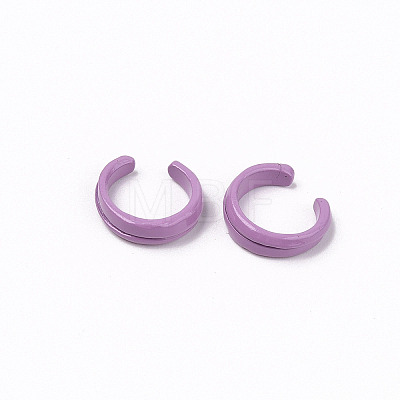 Spray Painted Alloy Cuff Rings RJEW-T011-01-RS-1