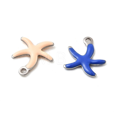 304 Stainless Steel Enamel Charms STAS-Q363-14D-P-1