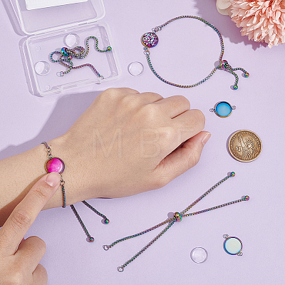 Unicraftale DIY Blank Dome Link Bracelet Making Kit DIY-UN0005-33-1