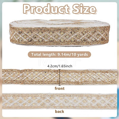 10Yards Paillette Embroidery Ribbon OCOR-OC0001-97E-1