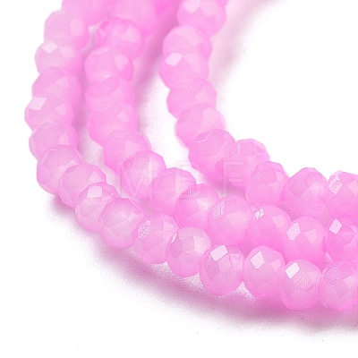 Baking Painted Imitation Jade Glass Bead Strands X-DGLA-A034-J2MM-A44-1