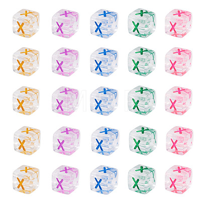 50Pcs Acrylic European Beads MACR-TADJ0001-13X-1