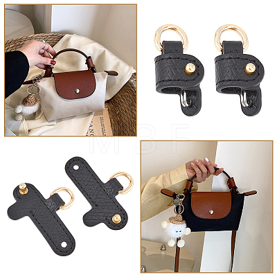 Microfiber Imitation Leather Undamaged Bag D Ring Connector PURS-WH0005-35KCG-02-1
