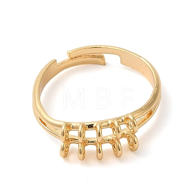 Adjustable Brass Ring Bases KK-C028-13G-1