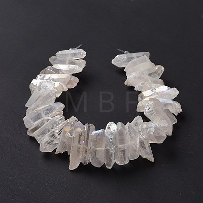 Natural Quartz Crystal Points Beads Strands G-K181-B28-1