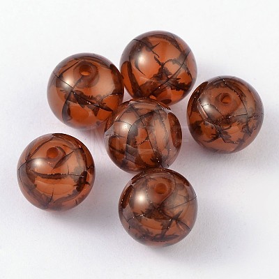 Colorful Resin Round Beads X-RESI-R284-12-M-1