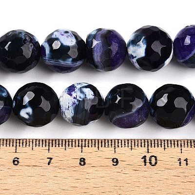 Dyed Natural Agate Beads Strands G-T141-01A-05-1