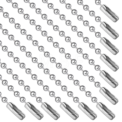 24Pcs 304 Stainless Steel Ball Chain Necklace Making NJEW-BBC0001-10C-1