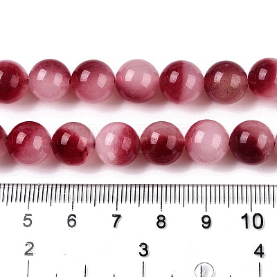 Dyed Natural White Jade Beads Strands G-T138-10mm-210-23-1