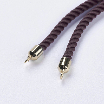 Nylon Twisted Cord Bracelet Making MAK-F018-G-RS-1