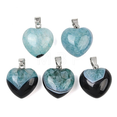 Natural Agate(Dyed & Heated) Pendants GG-K002-03D-1
