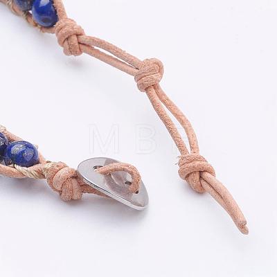 Cowhide Leather Cord Bracelets BJEW-JB03279-1