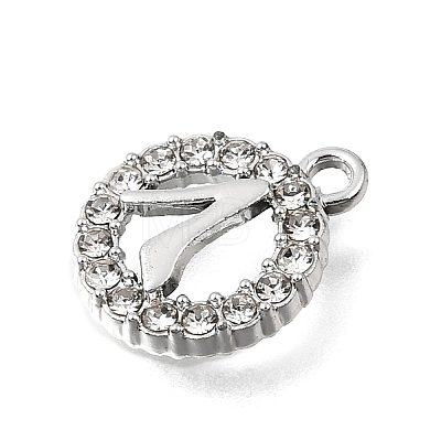 UV Plating Alloy Crystal Rhinestone Charms RB-CBAD37D-28P-1