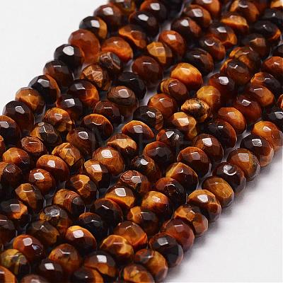 Natural Tiger Eye Beads Strands G-N0179-03-6x4mm-1