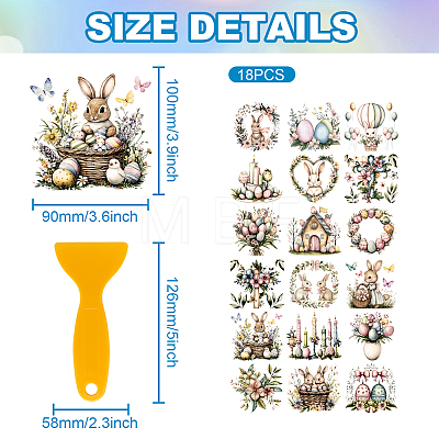 18Pcs Plastic Silhouette Paper DIY-WH0610-021-1