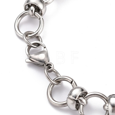 304 Stainless Steel Link Chain Bracelets BJEW-Z011-11P-1