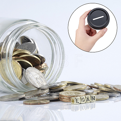 Fingerinspire Tinplate Coin Slot Bank Lids FIND-FG0001-06-1