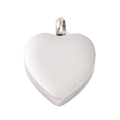 Non-Tarnish 304 Stainless Steel Urn Ashes Pendants BOTT-PW0001-100A-1