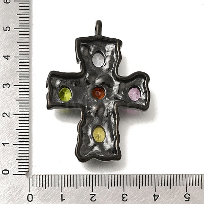 304 Stainless Steel Colorful Rhinestone Pendants STAS-C105-11EB-1