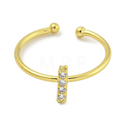 Rack Plating Brass Open Cuff Rings for Women RJEW-F162-02G-I-1