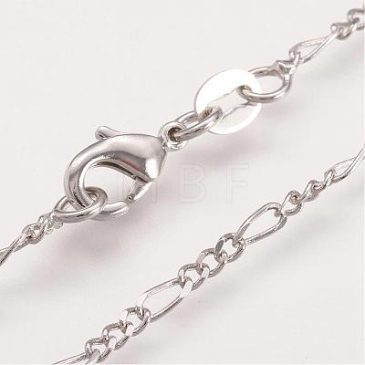 Brass Chain Necklaces MAK-F015-02P-1