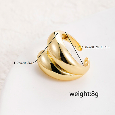 Brass Cuff Rings for Women SF4923-2-1