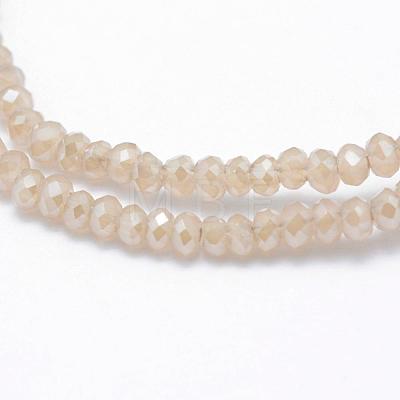 Electroplate Glass Beads Strands EGLA-J144-PL-C03-1