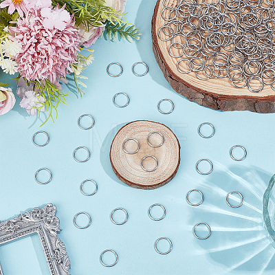 300Pcs 304 Stainless Steel Jump Rings STAS-ME0003-83-1