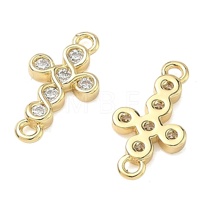 Brass Micro Pave Clear Cubic Zirconia Pendants KK-H259-02B-G-1