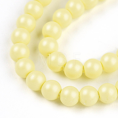 Baking Painted Pearlized Glass Pearl Bead Strands HY-N002-3mm-B03-1