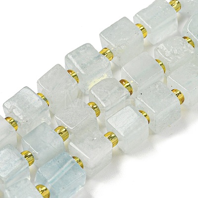 Natural Aquamarine Beads Strands G-G053-B10-01B-1