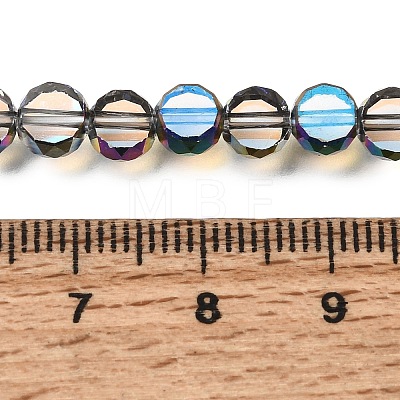 Electroplated Transparent Glass Beads Strands GL-CBA98F0-06B-05-1