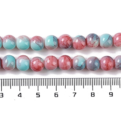 Baking Paint Glass Bead Strands GLAA-H031-01B-01-1