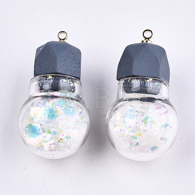 Opaque Resin Pendants RESI-T051-06A-1