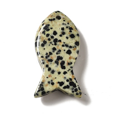 Natural Dalmatian Jasper Pendants X-G-G932-B10-1