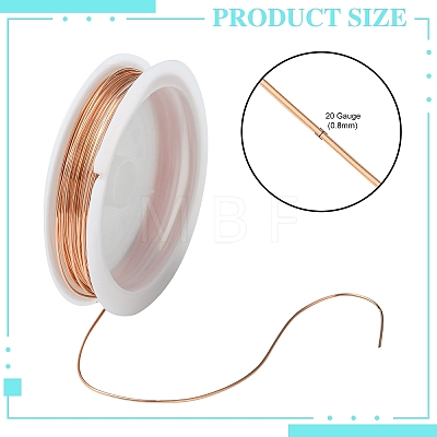 Round Copper Jewelry Wire CWIR-S002-0.8mm-03-1