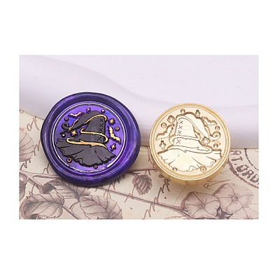 Halloween Series Wax Seal Brass Stamp Heads AJEW-M039-01E-1