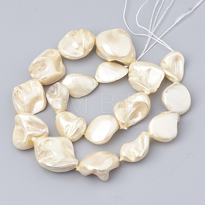 Shell Pearl Beads Strands BSHE-Q031-15H-1