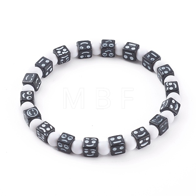 Acrylic Stretch Beaded Bracelets Sets BJEW-JB06115-1