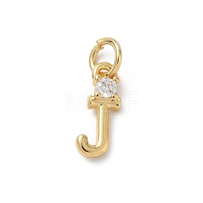 Brass Pave Clear Cubic Zirconia Charms KK-A273-01G-J-1