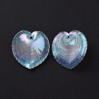 UV Plating Rainbow Iridescent Acrylic Pendants OACR-C003-08C-1