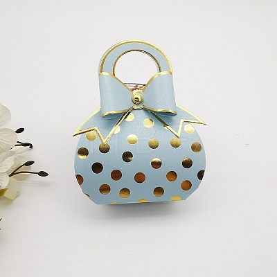 Handbags Shape Polka Dot Pattern Paper Candy Gift Fold Bags X1-BT-TAC0001-02A-1