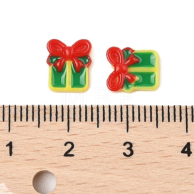 Christmas Theme Luminous Resin Cabochons RESI-U003-02G-1