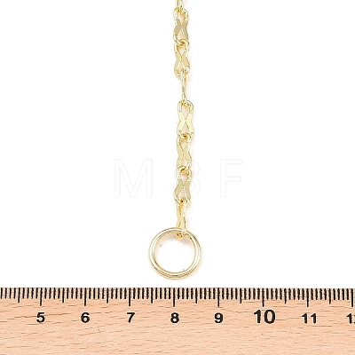 Brass 8 Link Chain Y Lariat Necklaces NJEW-H087-02G-1