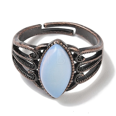 Opalite Horse Eye Adjustable Rings RJEW-K271-05R-15-1