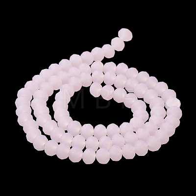 Imitation Jade Solid Color Glass Beads Strands EGLA-A034-J3mm-MD-M-1