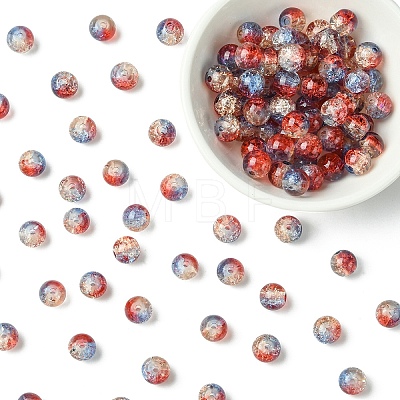 100Pcs Crackle Glass Beads CCG-YW0001-19B-11-1