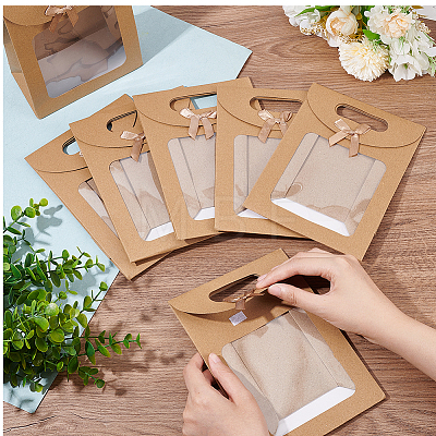 Rectangle Kraft Paper Gift Bags ABAG-WH0038-26A-1