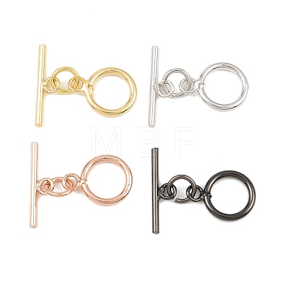 Ring Brass Toggle Clasps KK-G548-38-1