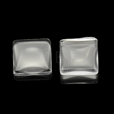 Transparent Glass Square Cabochons GGLA-A001-18mm-1